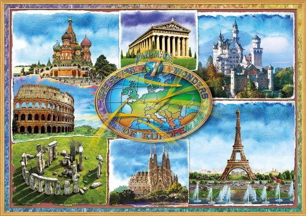 Seven Wonders of Europe 1500 Piece Jigsaw Puzzle