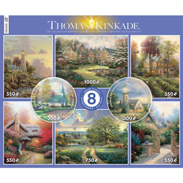 Thomas Kinkade 8-in-1 Multi Pack Jigsaw Puzzles - Ceaco