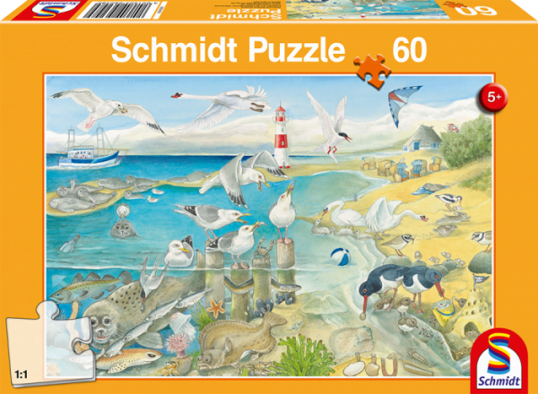 Animals at the Seaside 60 Piece Jigsaw Puzzle