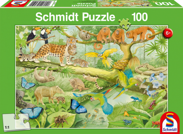 ANIMALS IN THE JUNGLE 100 PIECE JIGSAW PUZZLE - Image 2