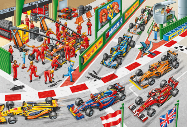 Car Race 150 Piece Schmidt Jigsaw Puzzle