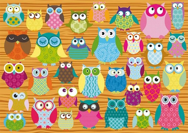 Owl Collage 500 Piece Jigsaw Puzzle - Schmidt