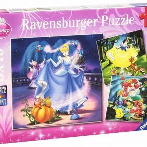 Ravensburger -Disney Snow White Cinderella and Ariel 100 PC Puzze