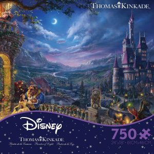 Thomas Kinkade - Disney Beauty & The Beast Dancing in the Moonlight 750 Piece Puzzle