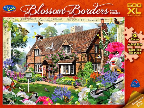 Blossom Borders - Peony Cottage 500 XL Piece - Holdson