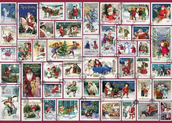 Christmas Wishes Stamps 1000 Piece Jigsaw Puzzle - Ravensburger