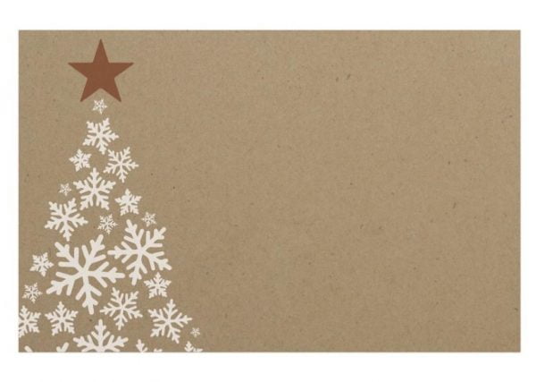 Gift Card Tag - White Star Christmas Tree