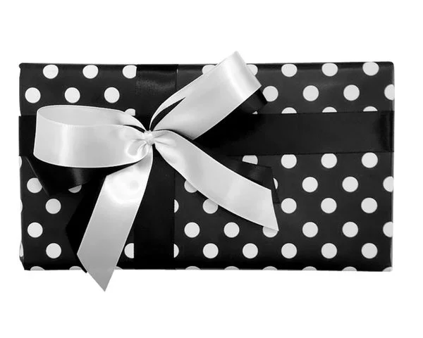 Gift Wrap Combo - Black & White Dots