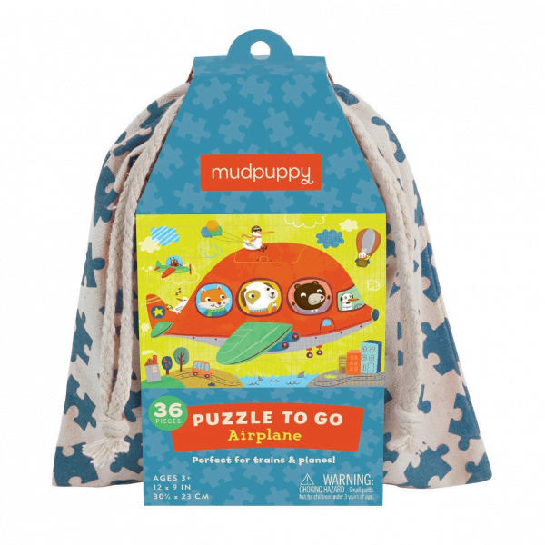 Puzzle to Go - Airplane 36 Piece Puzzle - Mudpuppy