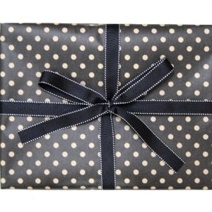 Gift Wrap Combo - Kraft Dots on Black