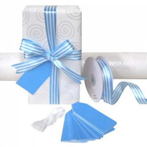 Gift Wrap Set - Silver Swirls