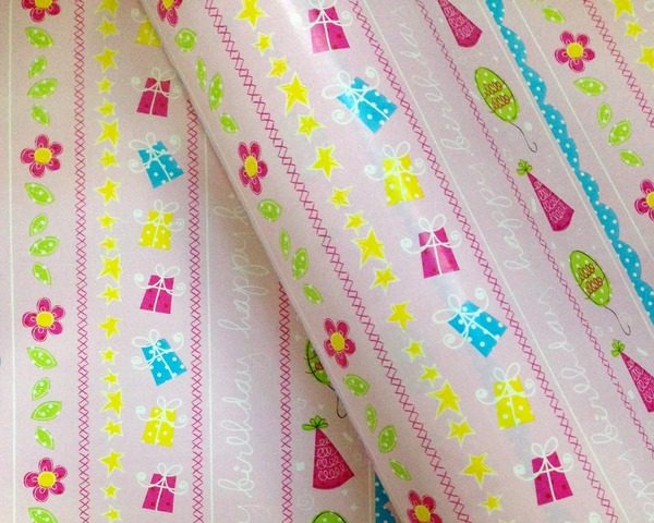 Wrapping Paper - Happy Birthday Pink