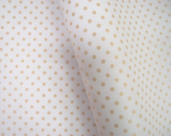 Wrapping Paper - Kraft Brown Dots on White