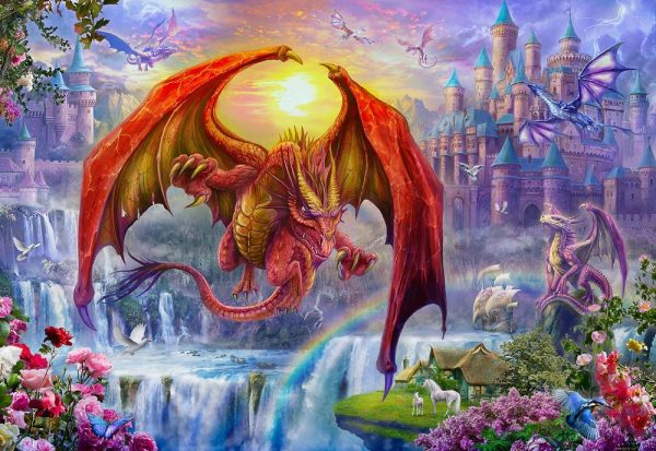 Gallery 5 - Kingdom with Dragons 300 XL Piece Puzzle - Holdson