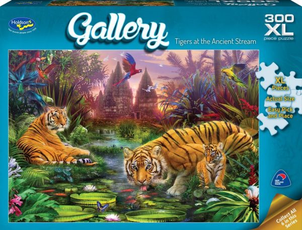Gallery 5 - Tigers at the Ancient Stream 300 XL Piece Jigsaw Puzzle