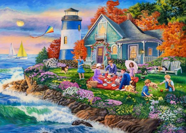 Moments & Memories - Lighthouse Picnic 1000 Piece Jigsaw Puzzle - Holdson