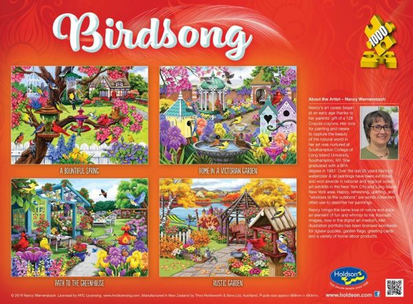 Birdsong - Rustic Garden 1000 Piece Jigsaw Puzzle - Holdson