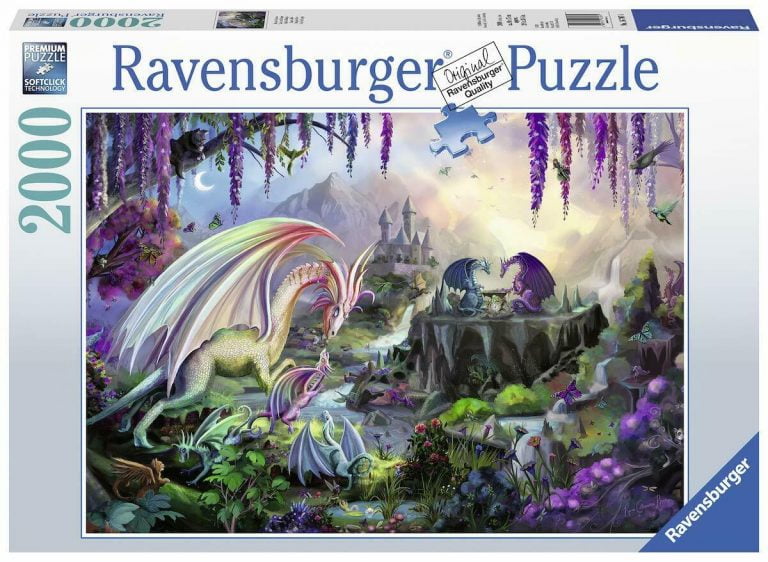 ravensburger fire dragon shaped puzzle dimension