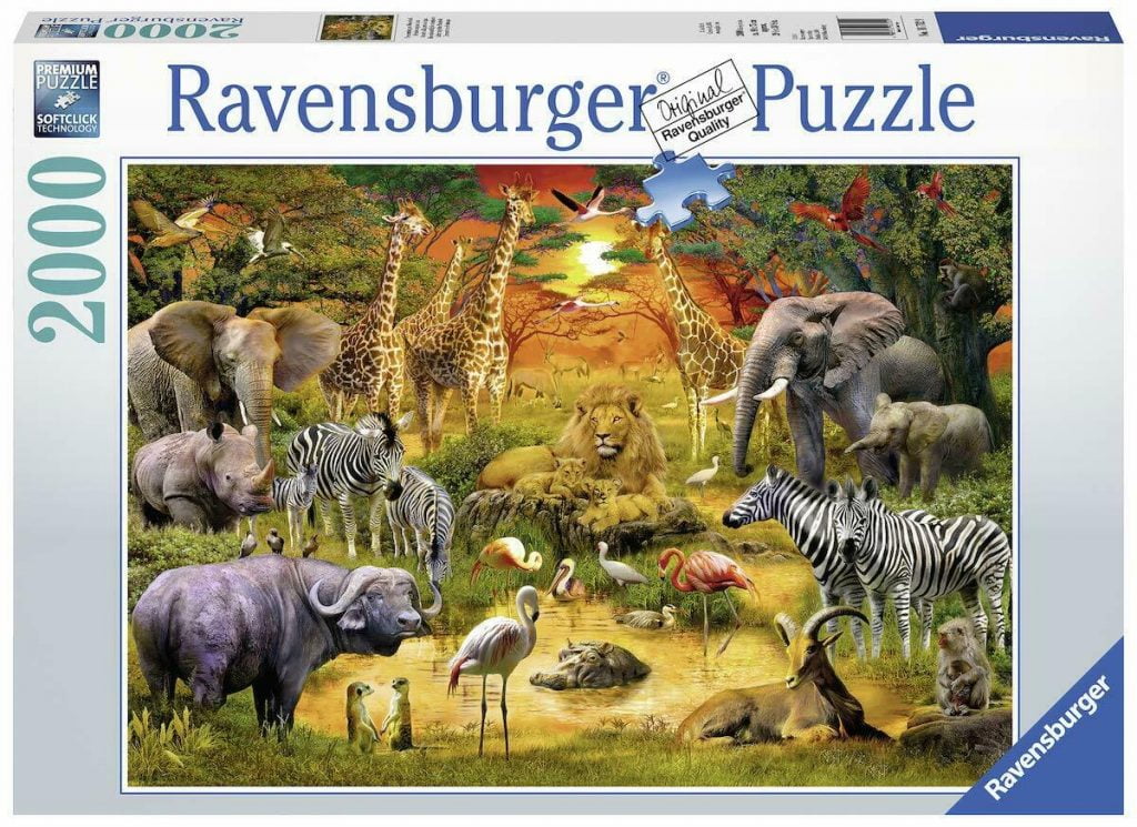 RAVENSBURGER - Gathering at the Waterhole 2000 Piece ...