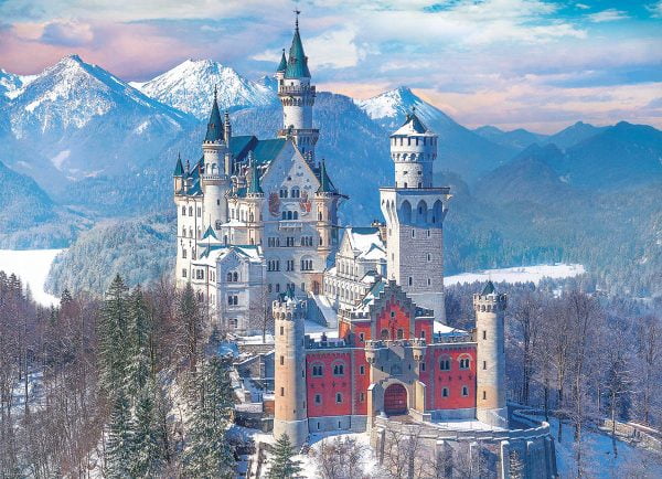Neuschwanstein Castle in Winter 1000 Piece Puzzle - Eurographics