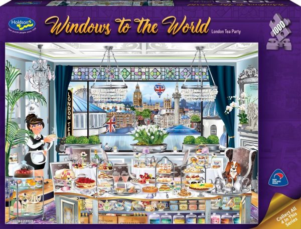 Windows to the World - London Tea Party 1000 Piece Jigsaw Puzzle - Holdson