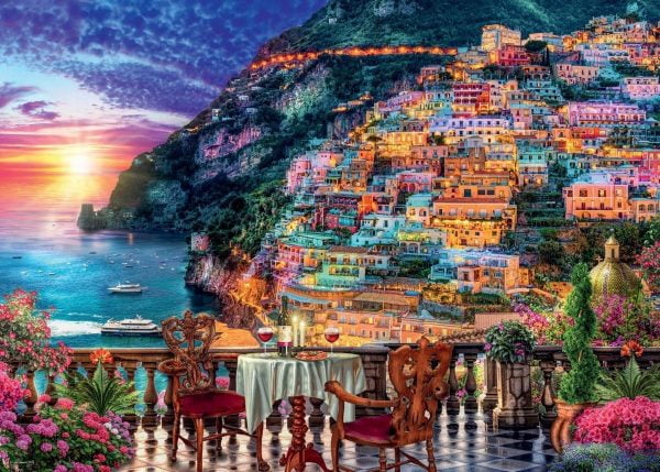 Dinner in Positano, Italy 1000 Piece Jigsaw Puzzle - Ravensburger