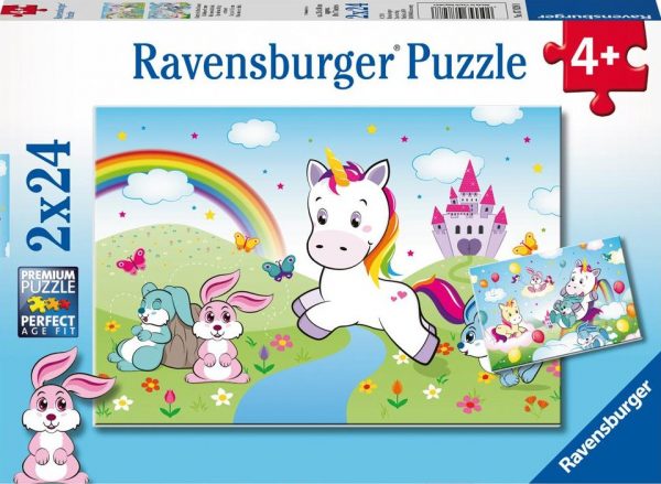 Fairytale Unicorn 2 x 24 Piece Jigsaw Puzzle - Ravensburger