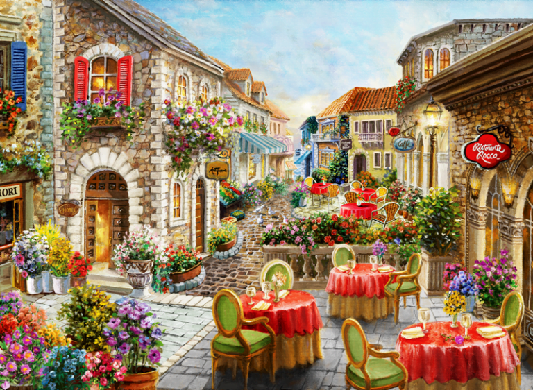 FIORI CAFES 1000 PIECE JIGSAW PUZZLE - ANATOLIAN