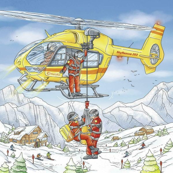 Lets Go Skiing 3 x 49 Piece Jigsaw Puzzles - Ravensburger