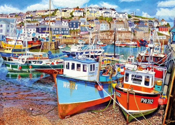 Mevagissey Harbour 1000 Piece Jigsaw Puzzle - Gibsons