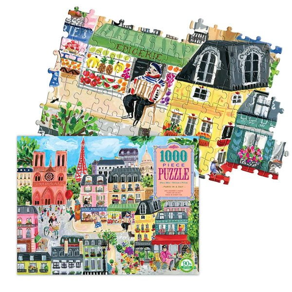 Paris in a Day 1000 Piece Jigsaw Puzzle - eeboo