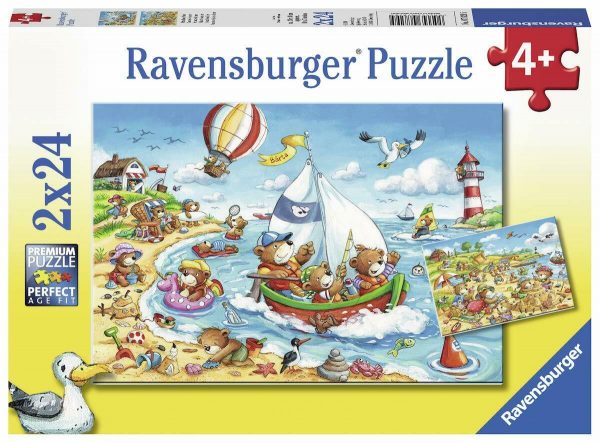 Seaside Holiday 2 x 24 Piece Jigsaw Puzzle - Ravensburger