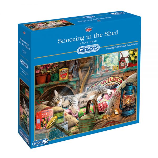 Snoozing in the Shed 1000 Piece Jigsaw Puzzle - Gibsons