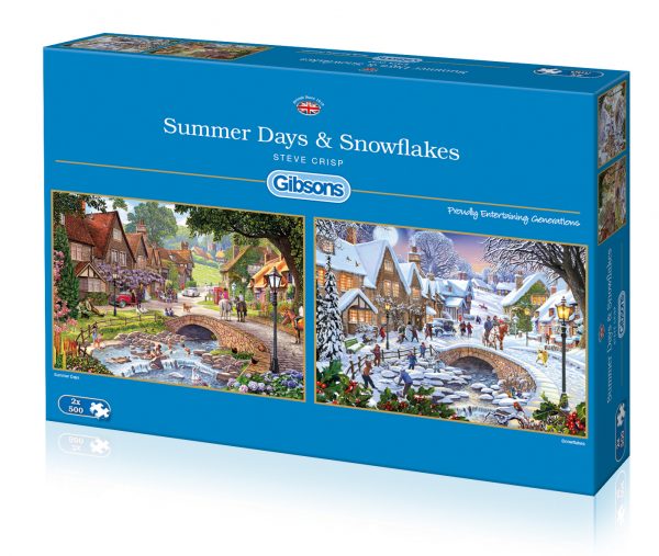 Summer Days & Snowflakes 2 x 500 Piece Jigsaw Puzzle - Gibsons