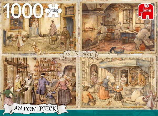 Anton Pieck - Bakers from the 19th Century 1000 Piece Jigsaw Puzzle - Jumbo
