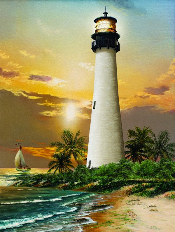 Cape Florida Lighthouse 500 Piece Jigsaw Puzzle - Sunsout