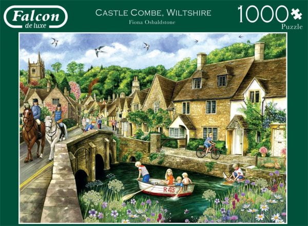 Castle Combe Wiltshire 1000 Piece Jigsaw Puzzle - Falcon de luxe