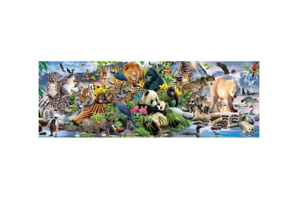 Colourful Animal Kingdom 1000 Piece Panoramic Jigsaw Puzzle - Schmidt