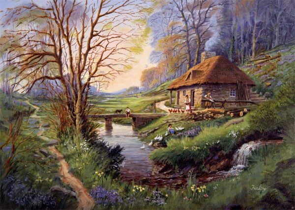 Cottage in the Woods 1000 Piece Jigsaw Puzzle - Falcon de luxe