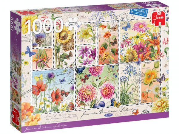 Flower Stamps - Summer 1000 Piece Jigsaw Puzzle - Jumbo