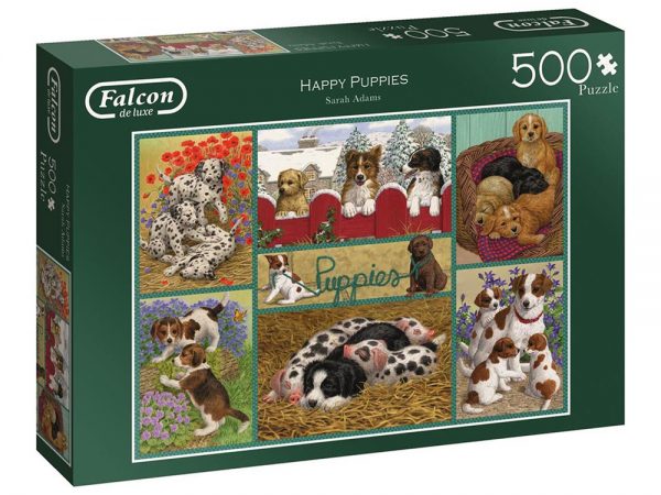 Happy Puppies 500 Piece Jigsaw Puzzle - Falcon de luxe
