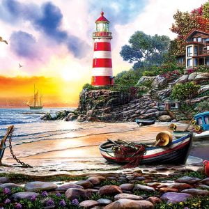 Lighthouse Harbour 1000 Piece Jigsaw Puzzle - Sunsout