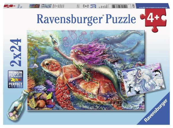 Mermaid Adventures 2 x 24 Piece Jigsaw Puzzle - Ravensburger
