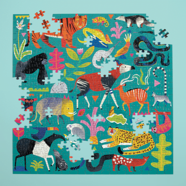 Rainforest Animals 500 Piece Family Jigsaw Puzzle - Mudpuppy