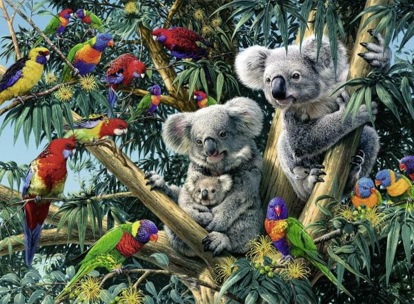 Koalas in a Tree 500 Piece Jigsaw Puzzle - Ravensburger