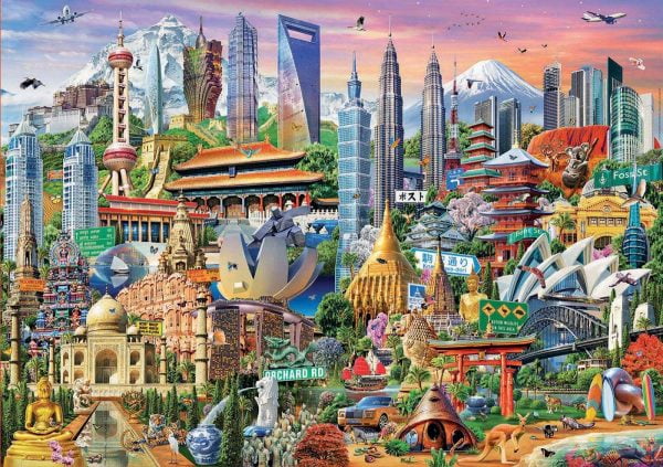 Asia Landmarks 1500 Piece Jigsaw Puzzle - Educa