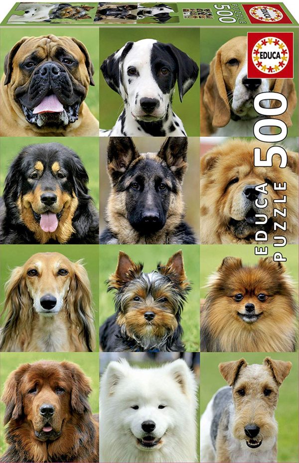 Dogs Collage 500 Piece Jigsaw Puzzle - Educa