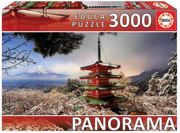Mount Fuji and Chureito Pagoda Panorama 3000 Piece Jigsaw Puzzle - Educa
