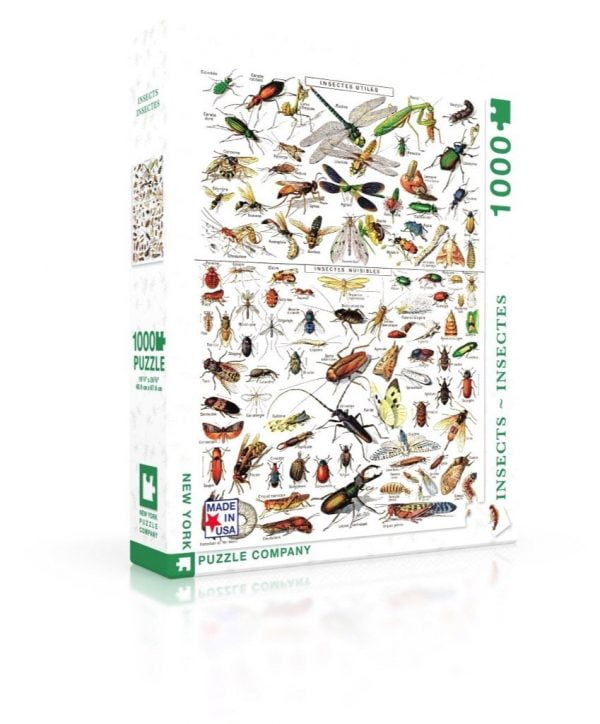 New York Puzzle Company - Insects - Insectes 1000 Piece Jigsaw Puzzle