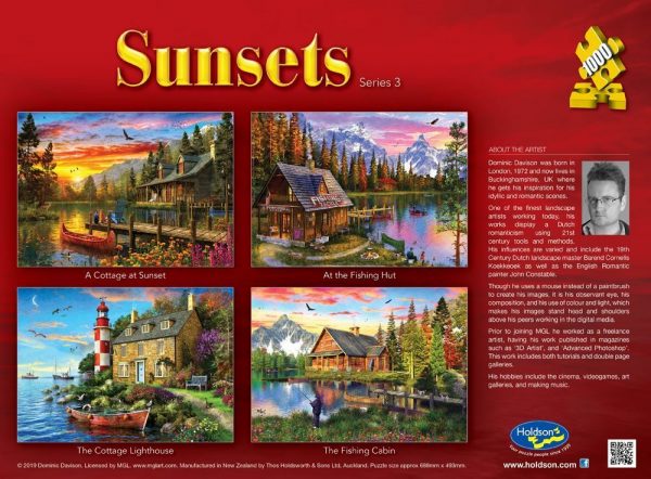 Sunsets - The Fishing Cabin 1000 Piece Jigsaw Puzzle - Holdson
